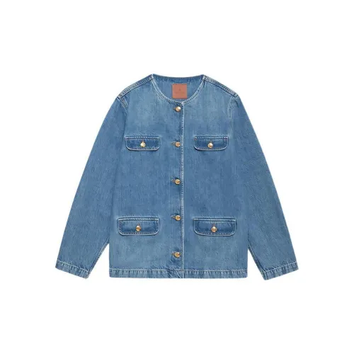 Anine Bing Denim Jackets Women's Sea Blue