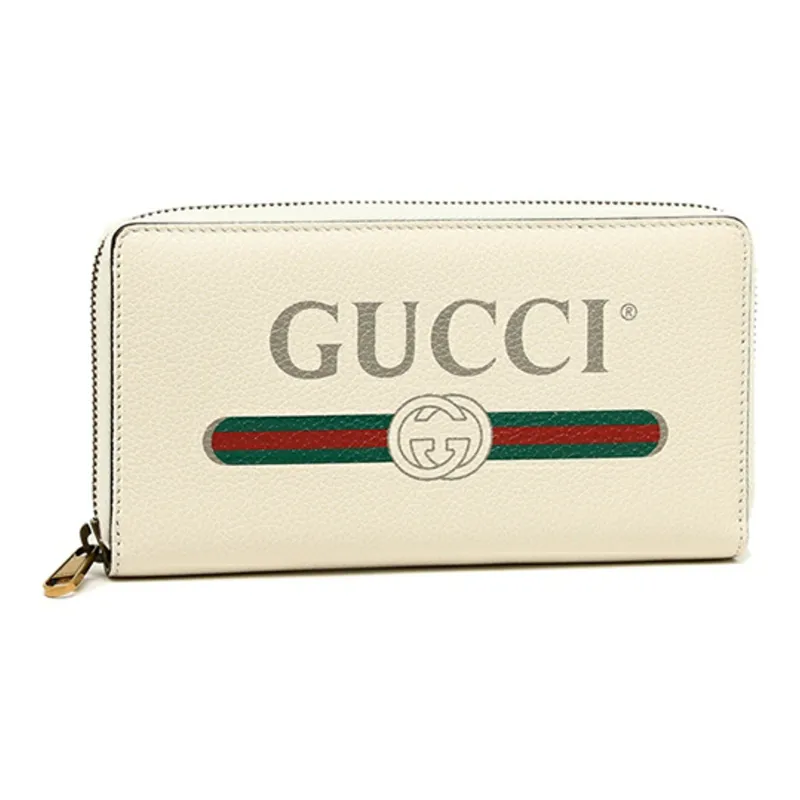 GUCCI Leather Wallet Unisex White-1