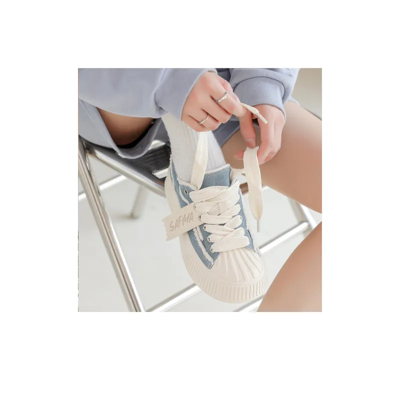 XINGQILIUQIXIA x Safiya Wear-Resistant Breathable Lightweight Height Increasing Low-Top Canvas Shoes Women's-9