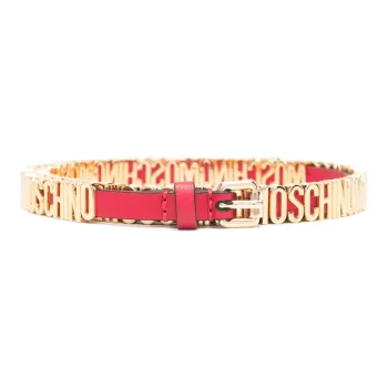 MOSCHINO Logo lettering Leather Belt