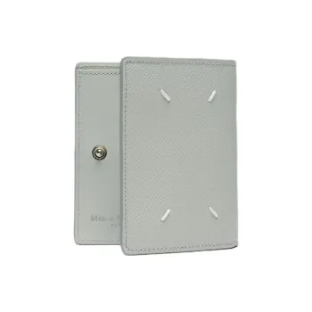 Maison Margiela Grain Calfskin Card Holder, Wallet Small Size Women's Fennel
