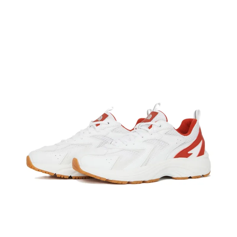 THE NORTH FACE Cushioning Anti-Slip Wear-Resistant Breathable Reflective Rebound Low-Top Outdoor Shoes Unisex White Red-3
