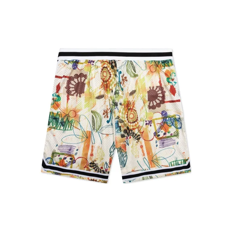 John Elliott Game Scribble print Shorts-1