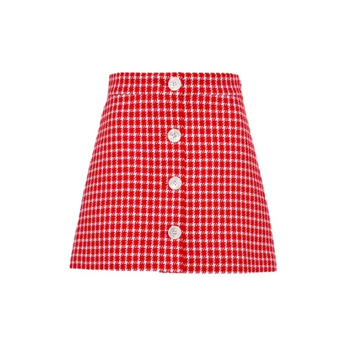 MIU MIU Casual Short Skirts Women's Red