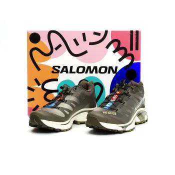 SALOMON XT-4 Cushioning Wear-Resistant Low-Top Casual Running Shoes Unisex Brown