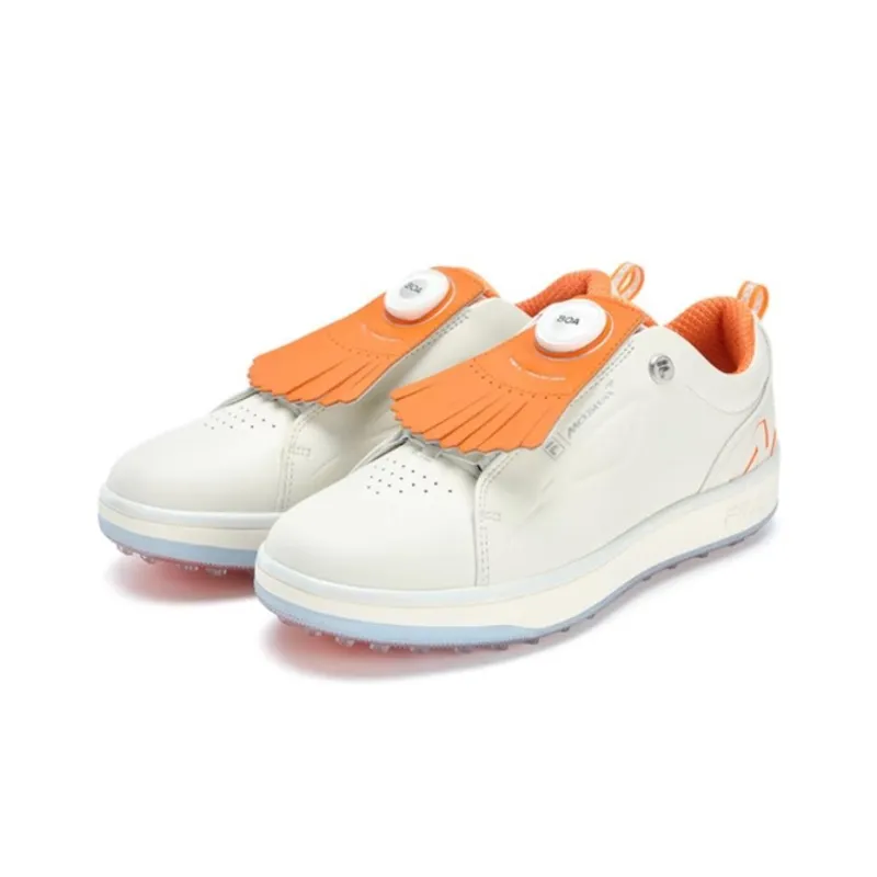 McLaren x FILA GF 1911 Trainer Anti-Slip Wear-Resistant Low-Top Golf Shoes Women's White Orange-1