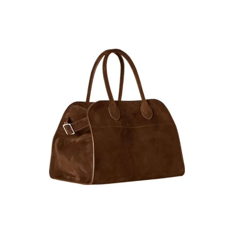THE ROW Soft Margau Suede Handbag Women's Desert-2