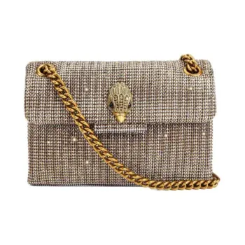 Kurt Geiger London Houndstooth Fabric Shoulder Bag Crossbody Bag Mini Women's Light Umber