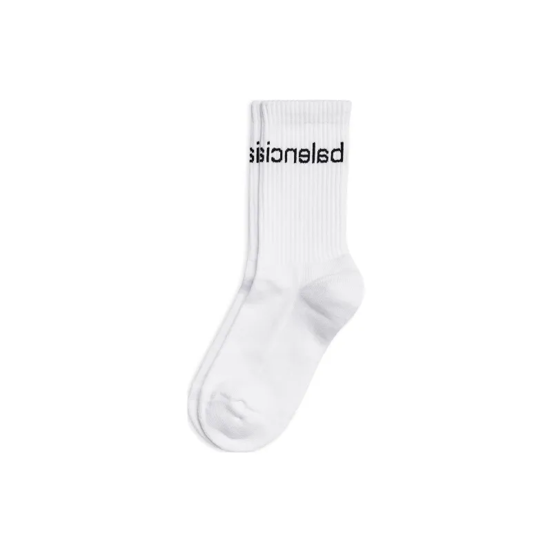 Balenciaga Bal.com Knee-High Socks Men's White-0