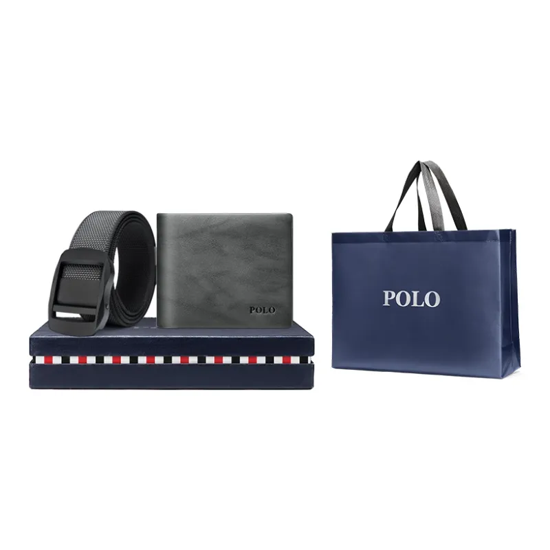 POLO Fabric Belt Men's Multicolor Width  3.8CM-0