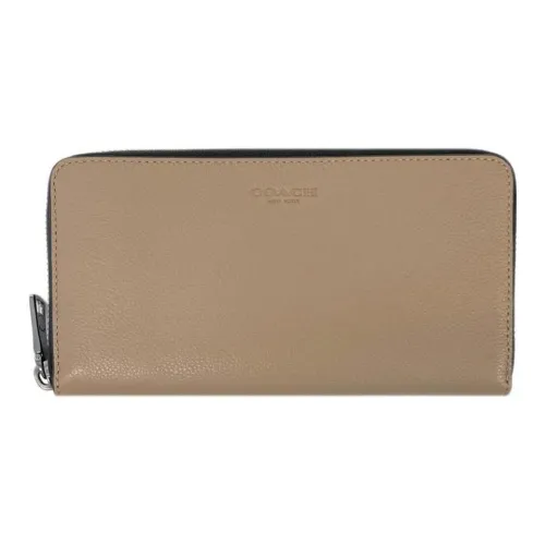 COACH Cow Leather Clutches Wallets Small Size Men's Gray