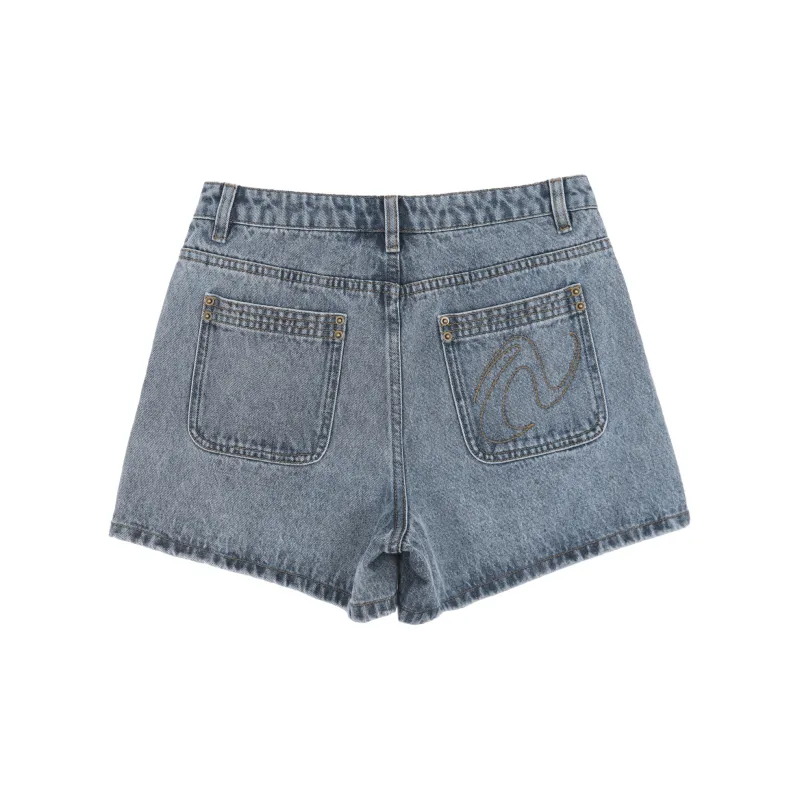 NERDY SS24 Denim Shorts Women's Sky Blue-1