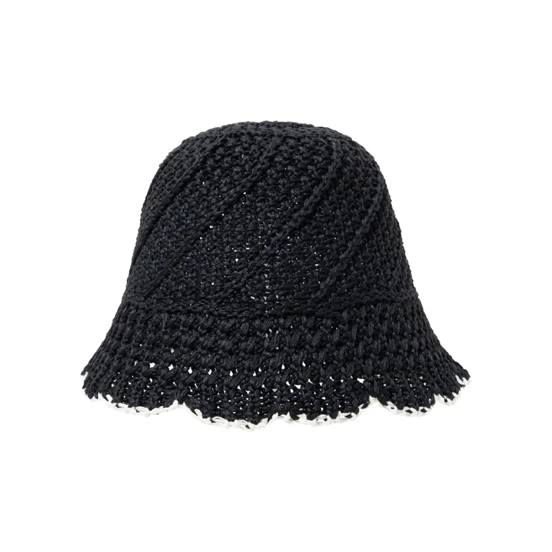BAIJUAN Straw Woven Polyester Bucket Hats Unisex-4