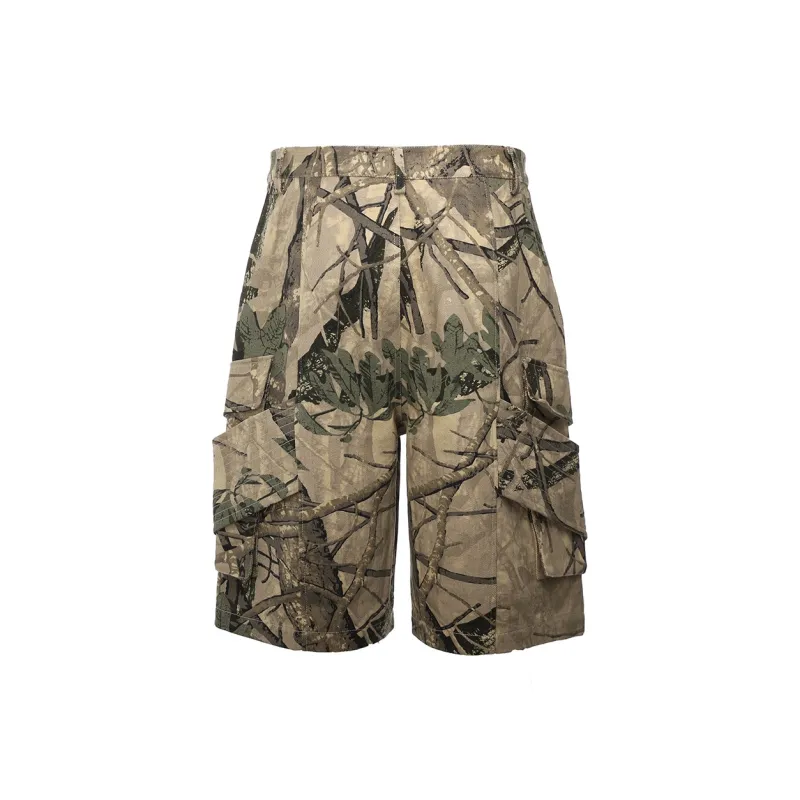 STK SMALL TOWN KID Cargo Shorts Unisex Camouflage-1