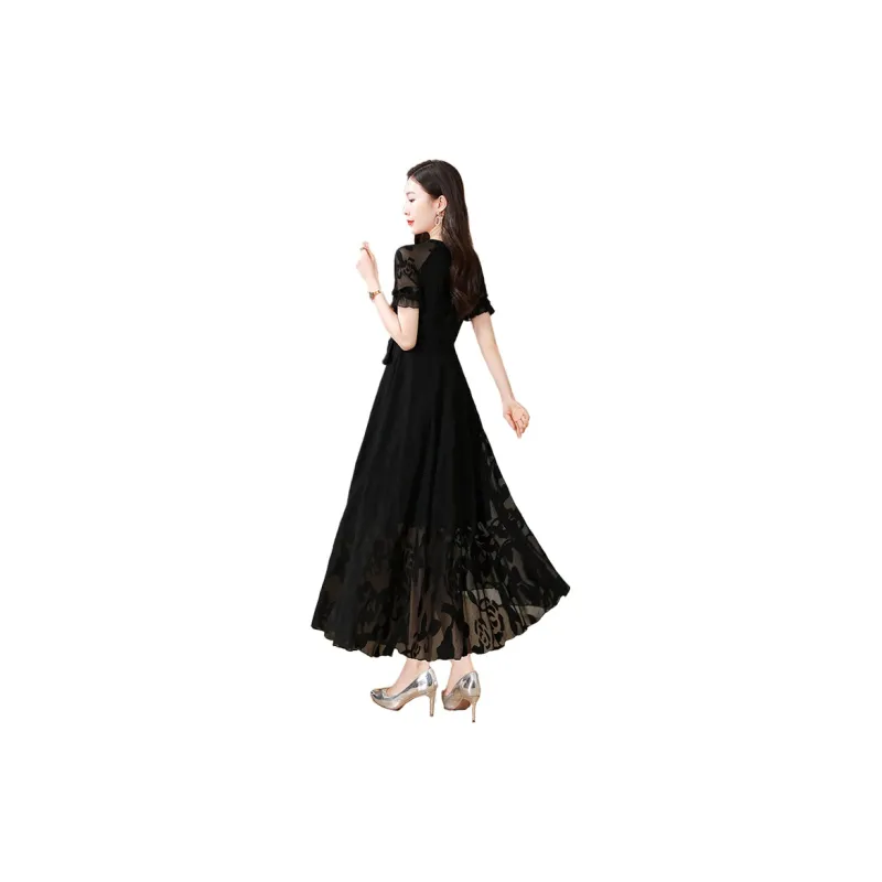 Cypress House Short Sleeved Dress Women's Black-1