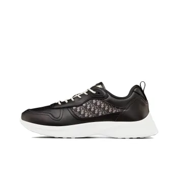 DIOR B25 Runner Black Smooth Calfskin Oblique Jacquard