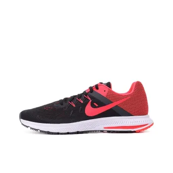 Nike ZOOM Winflo 2 Wear resistant And Lightweight Low Top Casual Running Shoes Men's Black Red