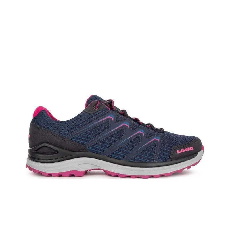 Lowa Maddo Ws Anti-Slip Wear-Resistant Low-Top Hiking Shoes Women's Blue Pink-1
