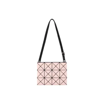 ISSEY MIYAKE PVC, Nylon Fabric Crossbody Bag Women's Pink & Camel