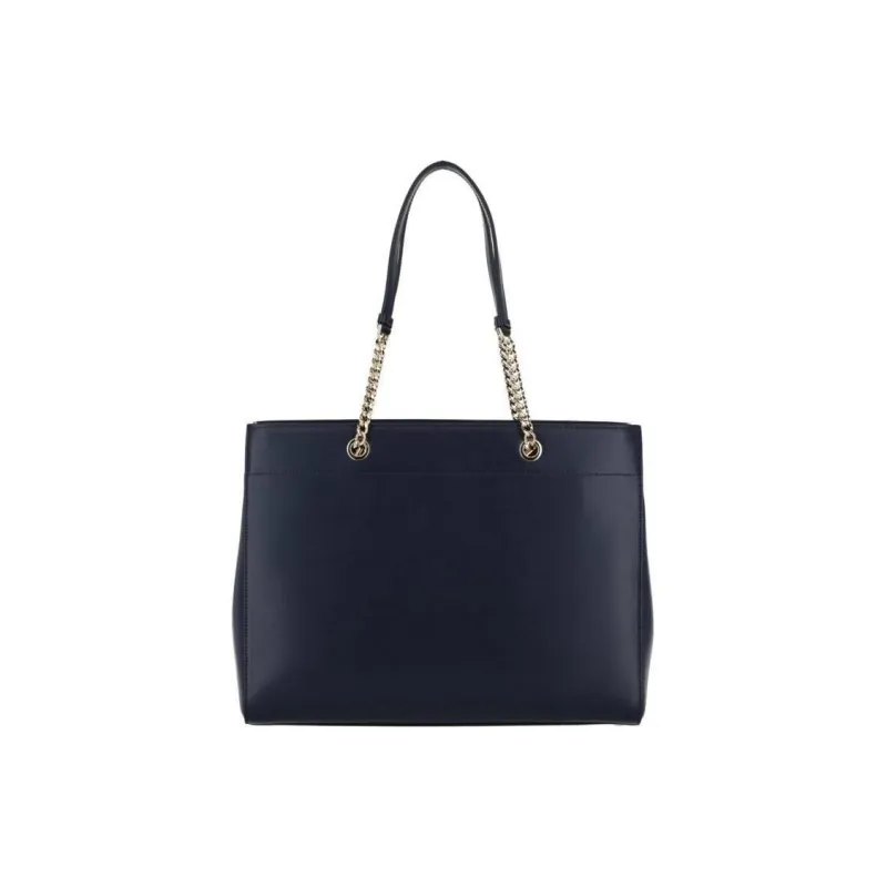 Ferragamo Vara Bow Smooth Leather Tote Navy-2