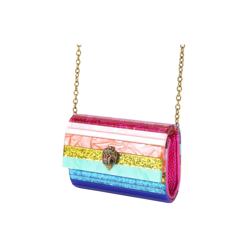 Kurt Geiger London Acrylic Fiber With Metal Lining Shoulder Bag Crossbody Bag Clutches Micro Women's Rainbow Multicolor-1