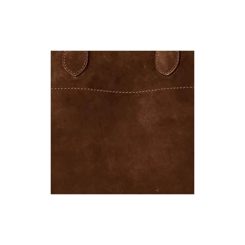 THE ROW Soft Margau Suede Handbag Women's Desert-4