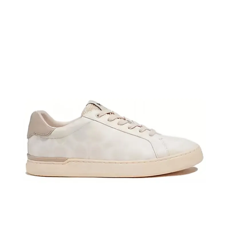 COACH Clip Low Top Skateboard Shoes Men's Chalk-1