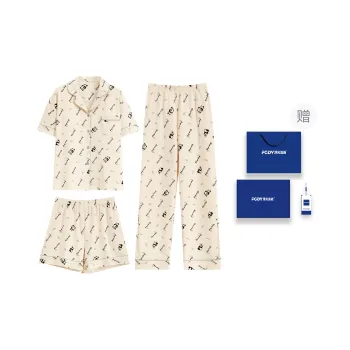 Floating Light Islands Pajama Set Women's Box Light Apricot