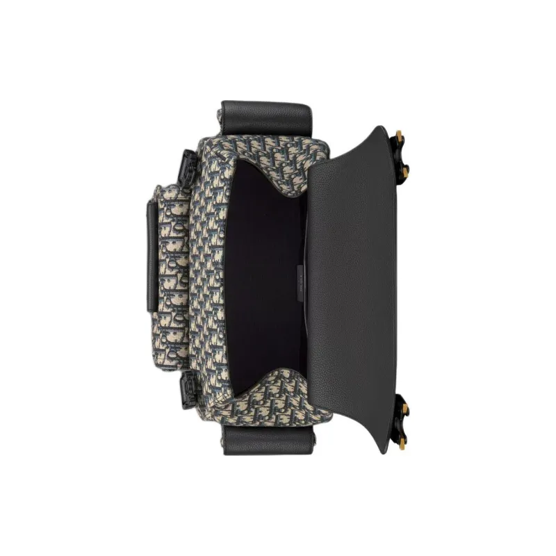 DIOR Gallop Oblique Printed Fabric With Grain Cow Leather Backpack Tubas Men's Beige & Black-2