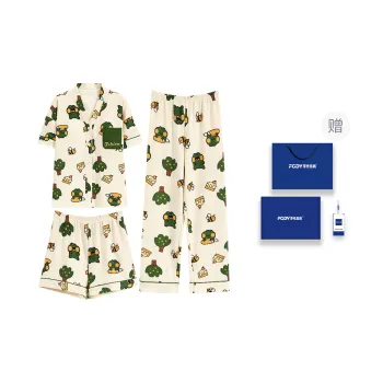 Floating Light Islands Pajama Set Women's Box Green
