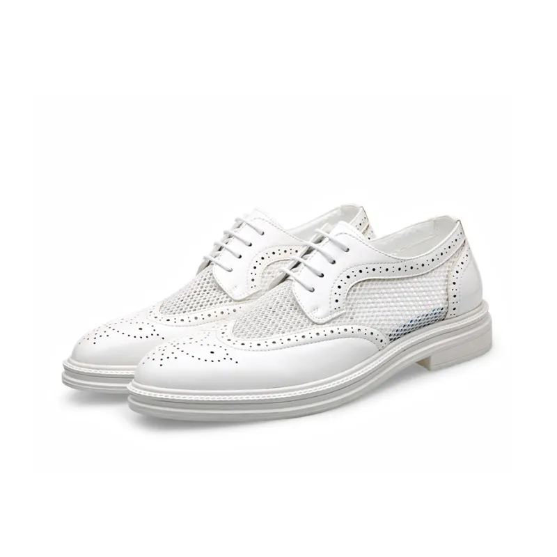LUOMAIKE Dress Shoes Men Low Top Black, White-10