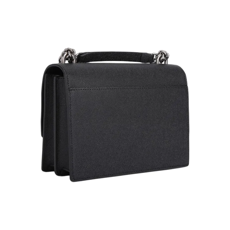 Kurt Geiger London Fish Paste Embossed Cow Leather Shoulder Bag Crossbody Bag Women's Black-4