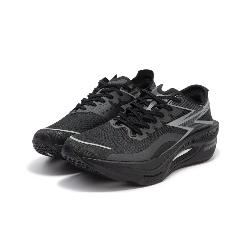 361° Fly Burn 3 Cushioned Wear Resistant Breathable Low Top Running Shoes Unisex Obsidian Black-2