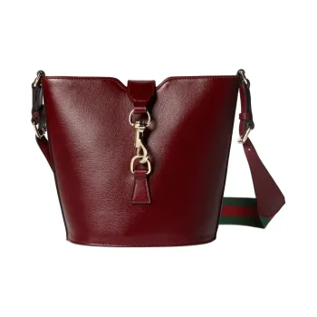 GUCCI Patent Leather Bucket Bags Shoulder Bag Crossbody Bag Mini Women's Burgundy