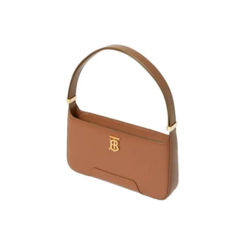 Burberry Calfskin Shoulder Bag, Handbag, Shoulder Bag Women's Warm Brown Taupe-1