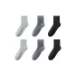 6 Pack (2 Light Gray+2 Dark Gray+2 Black)