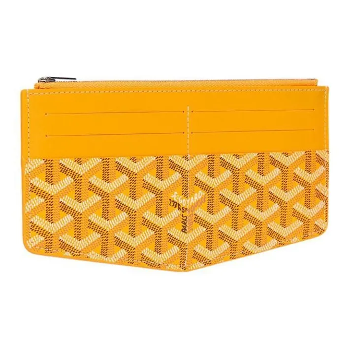 GOYARD Insert Louise Canvas With Leather Wallet Unisex Yellow-1