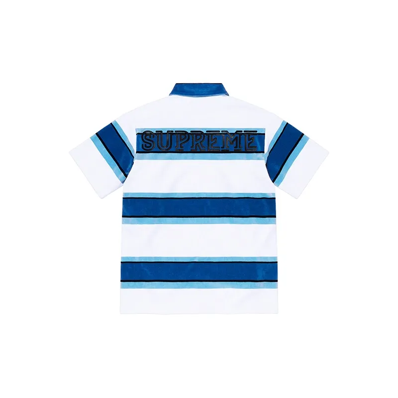 Supreme Stripe Velour Polo-5