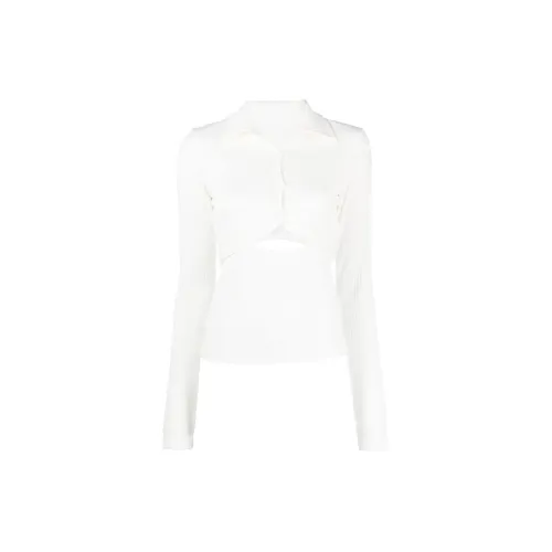 helmut lang Cut-out Knitted Top