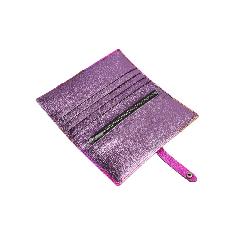 Kurt Geiger London Pebbled Cow Leather Wallet Women's Pink Multicolor-3