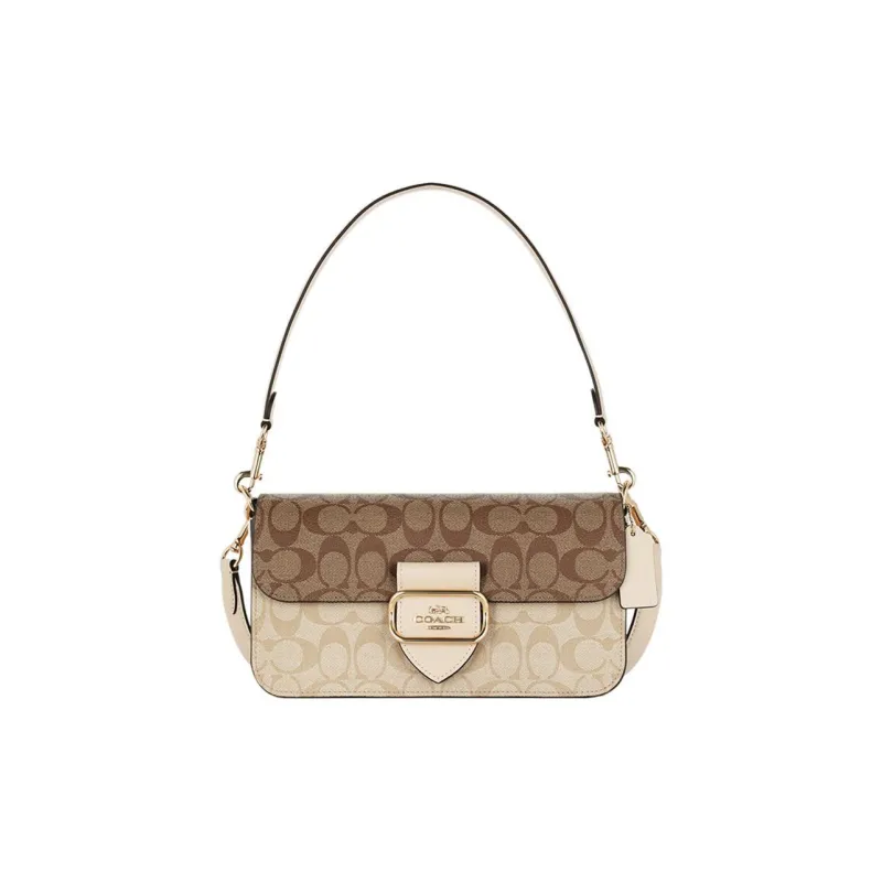 COACH MORGAN SHOULDER BAG IN BLOCKED SIGNATURE CANVAS-0
