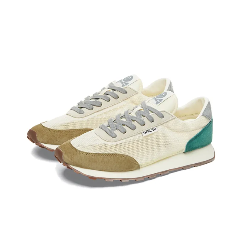 Norman Walsh Slip Resistant Breathable Lightweight Low Top Casual Shoes Unisex Beige Green-2
