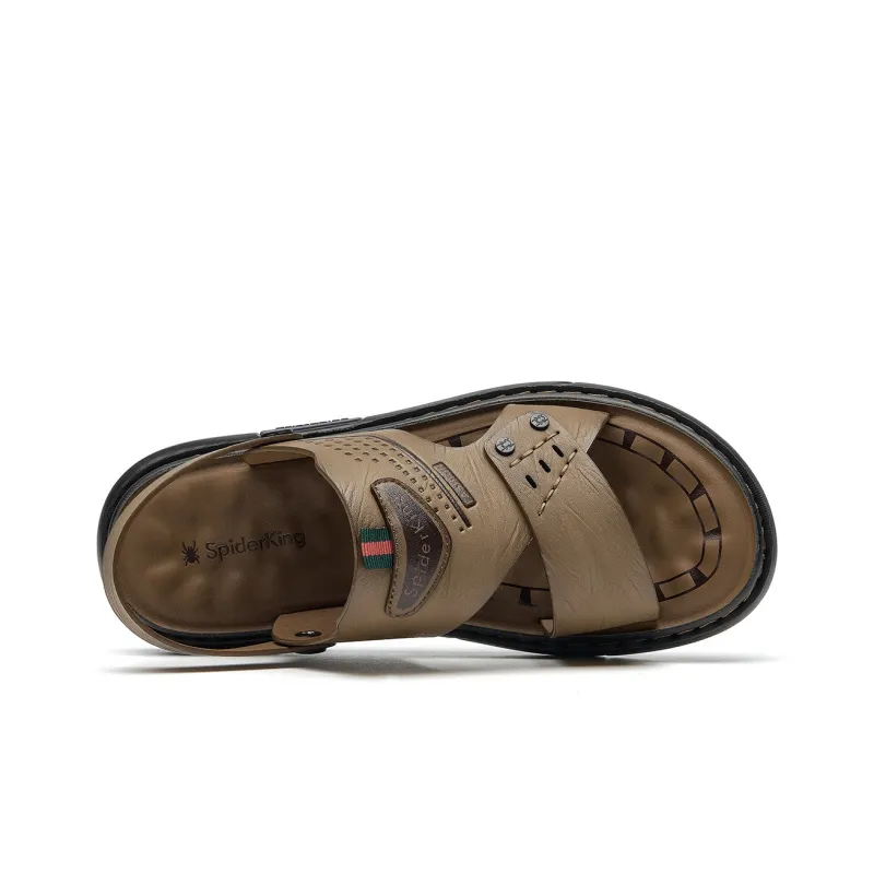 Spider King Beach Sandals Men's Khaki-2