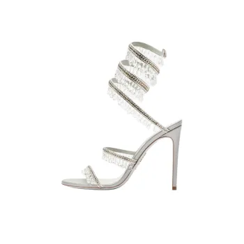 René Caovilla Chandelier 115mm Crystal fringed Leather Sandals