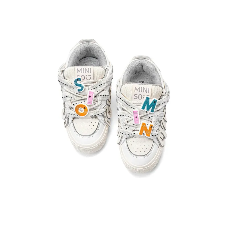 MINISO Low Top Skateboard Shoes Unisex Dreamy Volcanic Gray-2