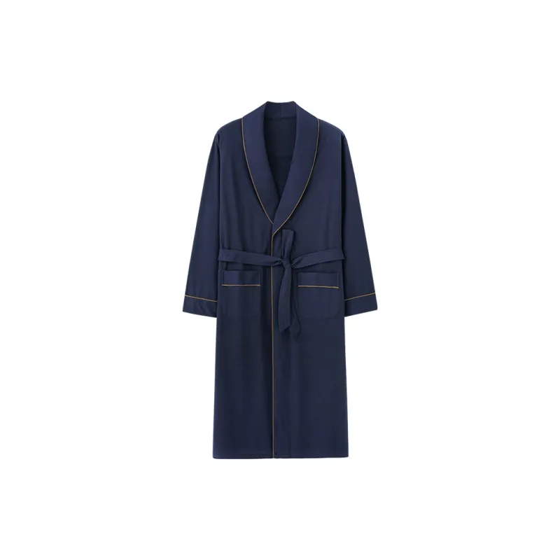 MIIOW Bath Robes Men's Dark Blue-6