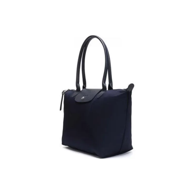 LONGCHAMP Le Pliage Cow Leather One Shoulder Handbags Medium Size Women's Navy-1