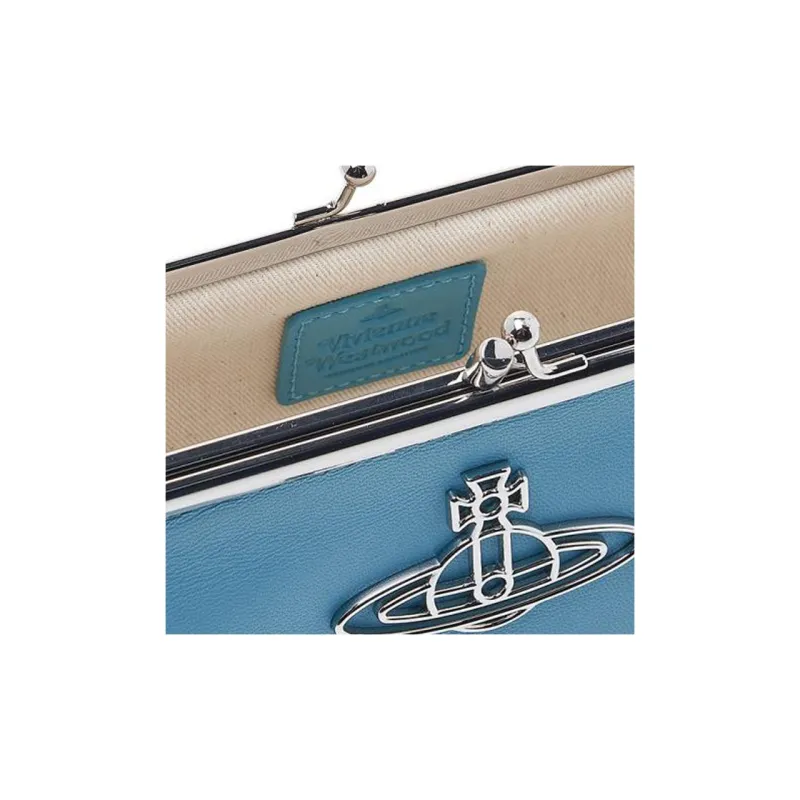 Vivienne Westwood Leather Wallet Women's Blue-7