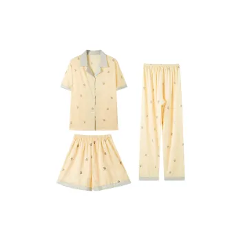 Sleep Pajama Set Women's Custard