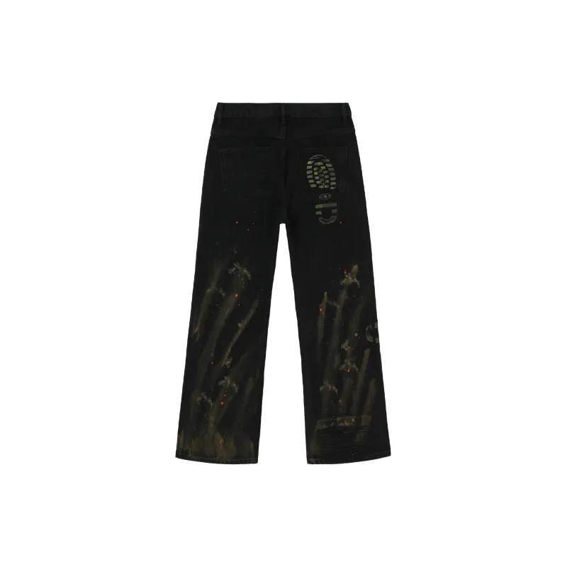 YADcrew Jeans Unisex Black-1